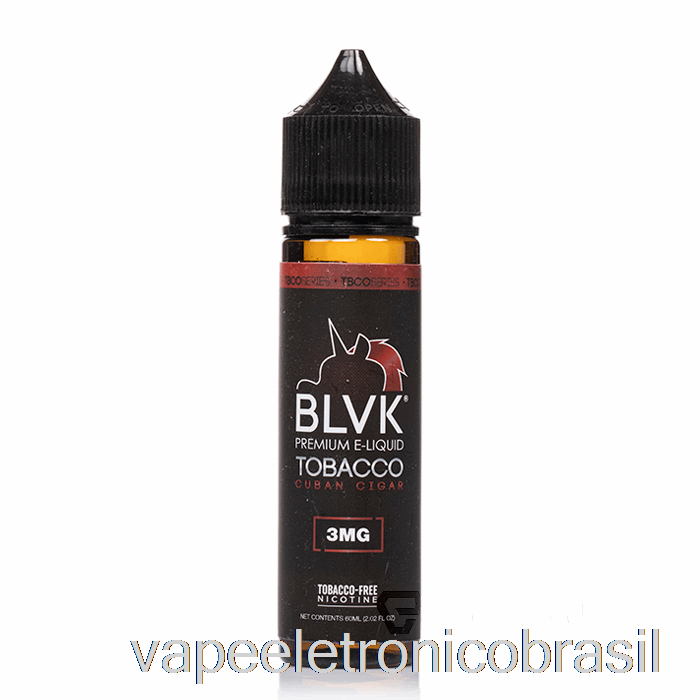 Charuto Cubano Vape Eletrônico - Blvk - 60ml 0mg